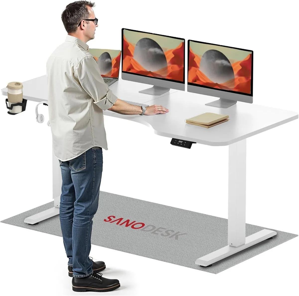 160x75CM Electric Standing Desk Height Adjustable - Image 1