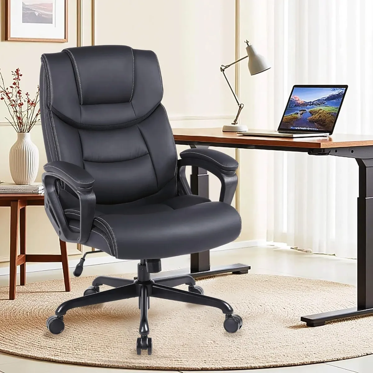 Ergonomic Office Chair PU Leather Executive Desk - Image 2