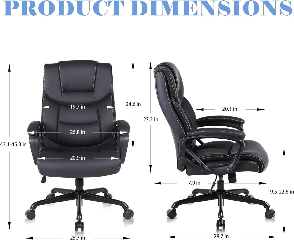 Ergonomic Office Chair PU Leather Executive Desk - Image 3