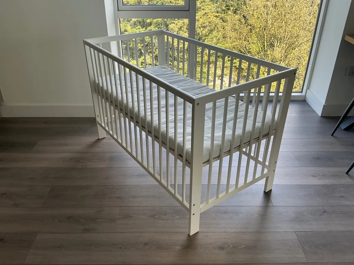 Baby cot ( Ikea ) + mattress - Image 1