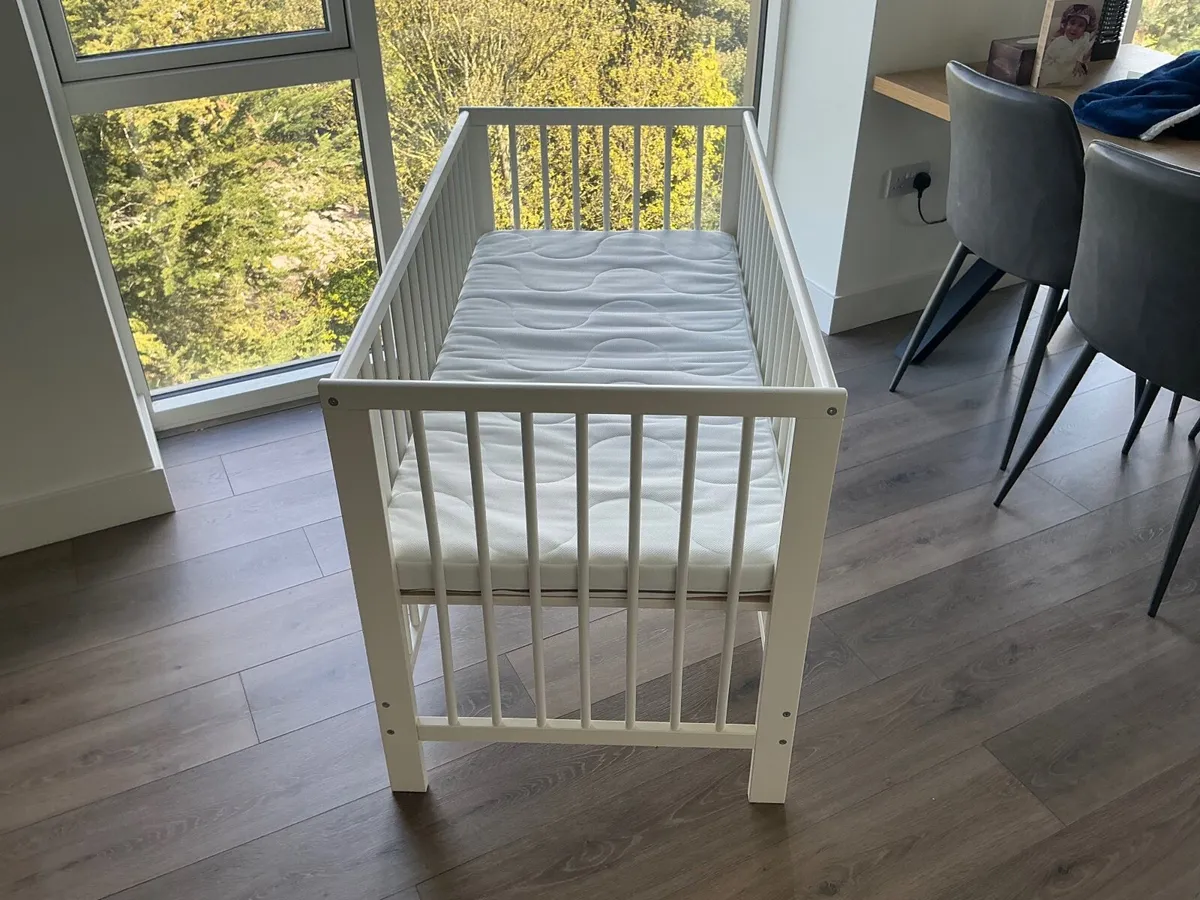 Baby cot ( Ikea ) + mattress - Image 3
