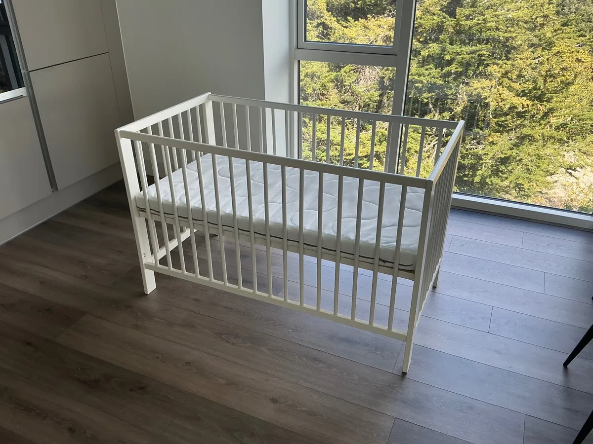 Baby cot ( Ikea ) + mattress - Image 2
