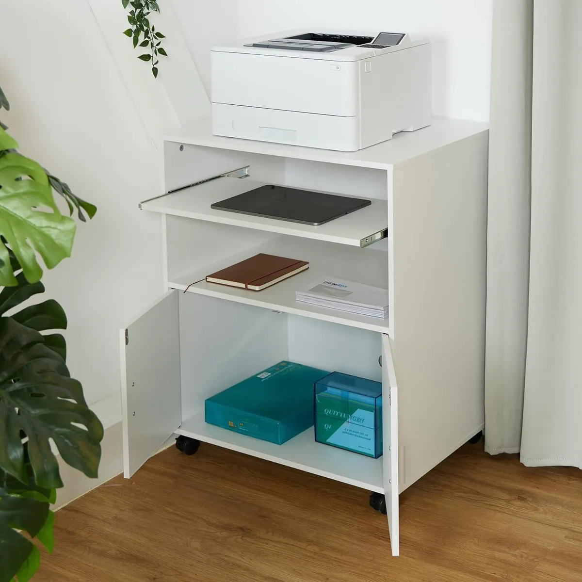 Mobile Office Pedestal with 2 Compartments - Image 2