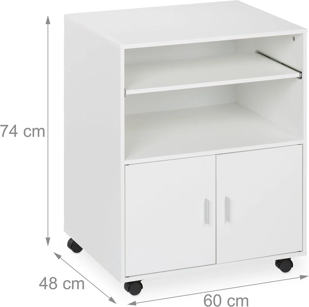 Mobile Office Pedestal with 2 Compartments - Image 3