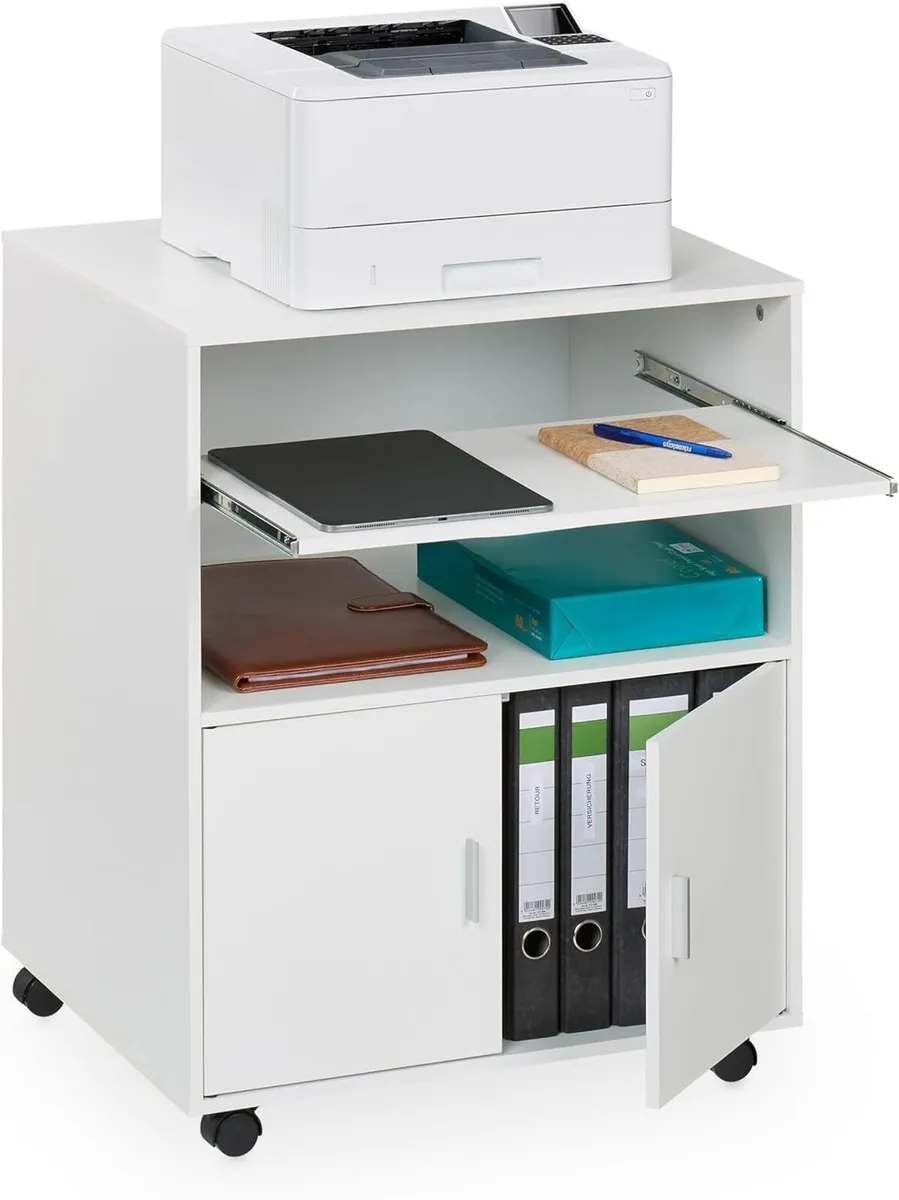 Mobile Office Pedestal with 2 Compartments - Image 1