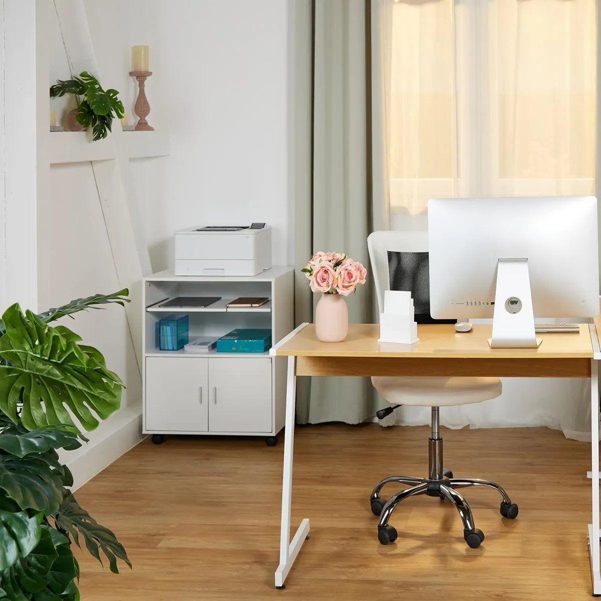 Mobile Office Pedestal with 2 Compartments - Image 4