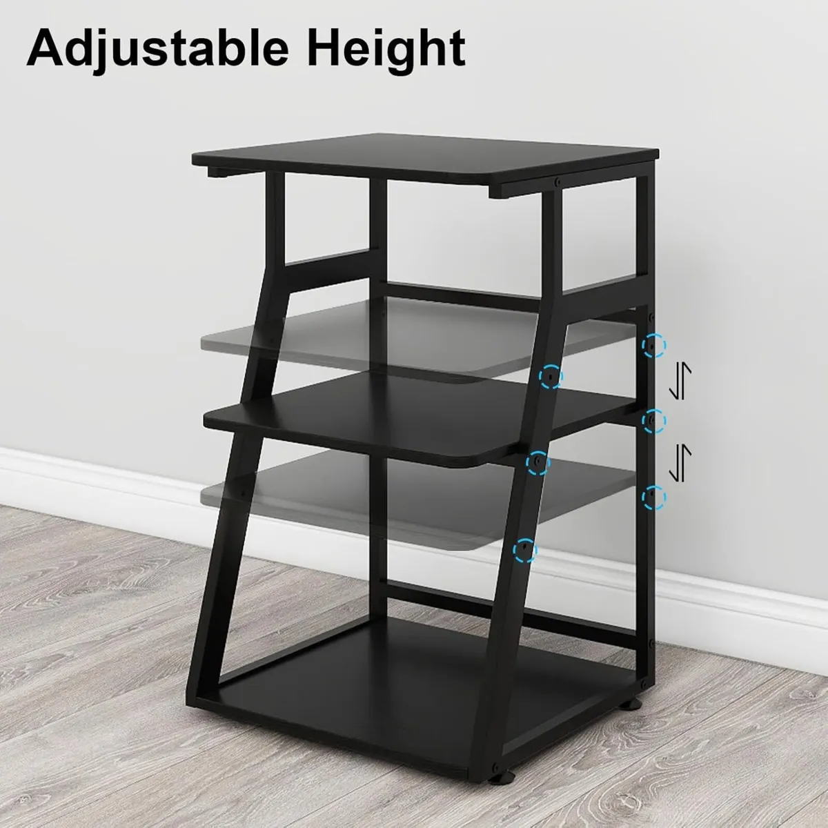 50x40x75cm 3 Tier Printer Table with Storage - Image 4