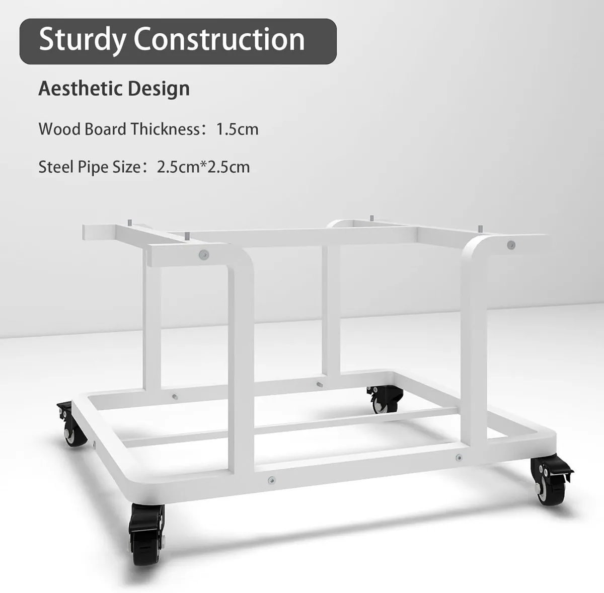 2-Tier Laser Printer Stand with Storage Shelf - Image 3