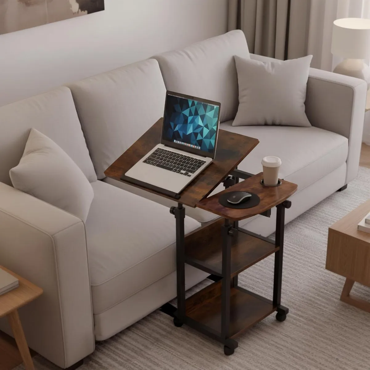 laptop desk height adjustable 63-90 cm tiltable - Image 2