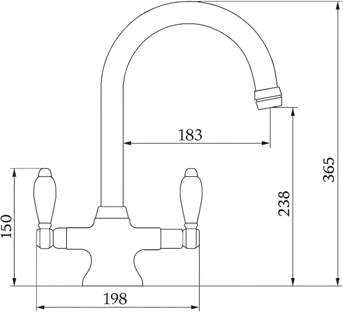 Dorchester KT059 Antique Oil Rubbed Bronze Dual - Image 2