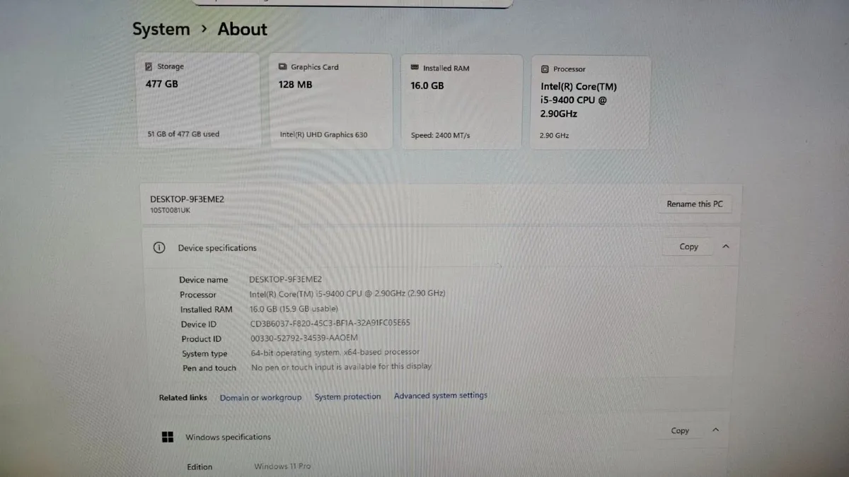 Lenovo ThinkCentre M720s i5/16GB/512GB  SSF PC - Image 4