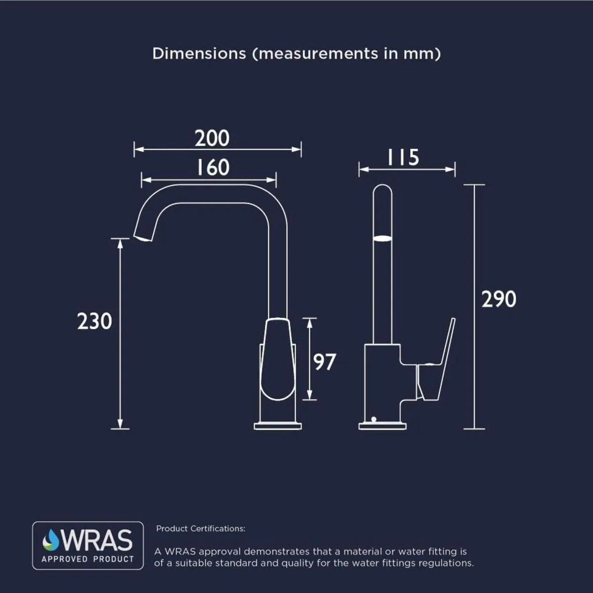Blueberry Sink Mixer with Easyfit Installation - Image 3