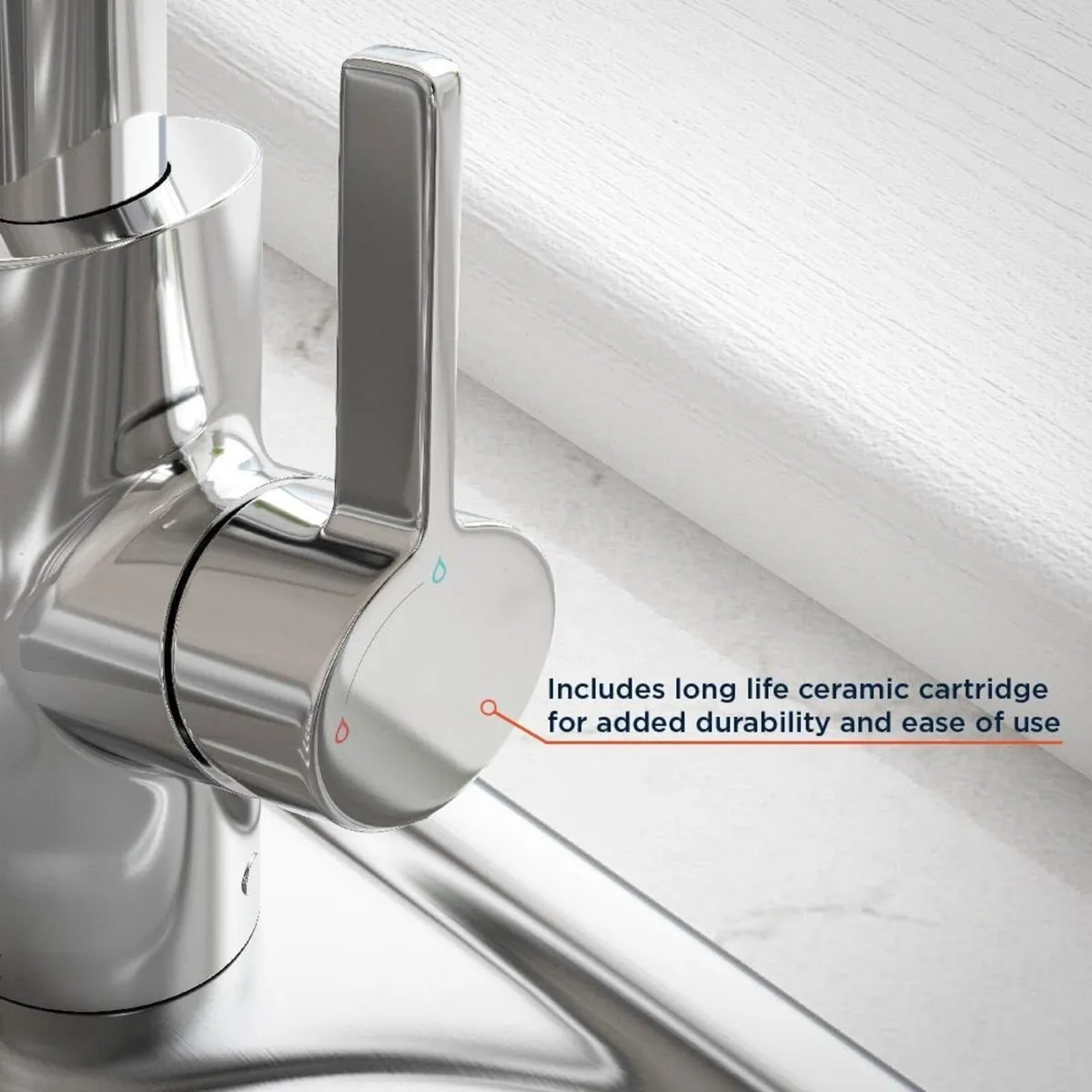 Maple Kitchen Tap - Swivel spout eco Start Single - Image 4