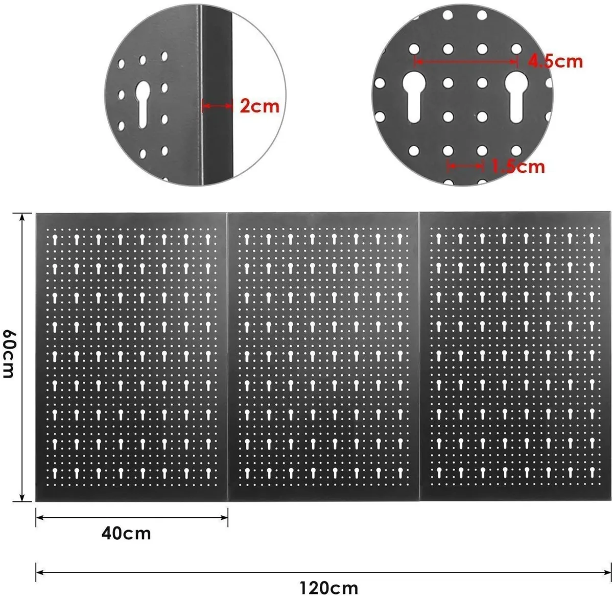 Metal Tool Organiser With Pegs + Hooks - Image 2
