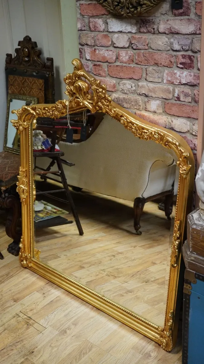 Gilt Overmantel Mirror - Image 1
