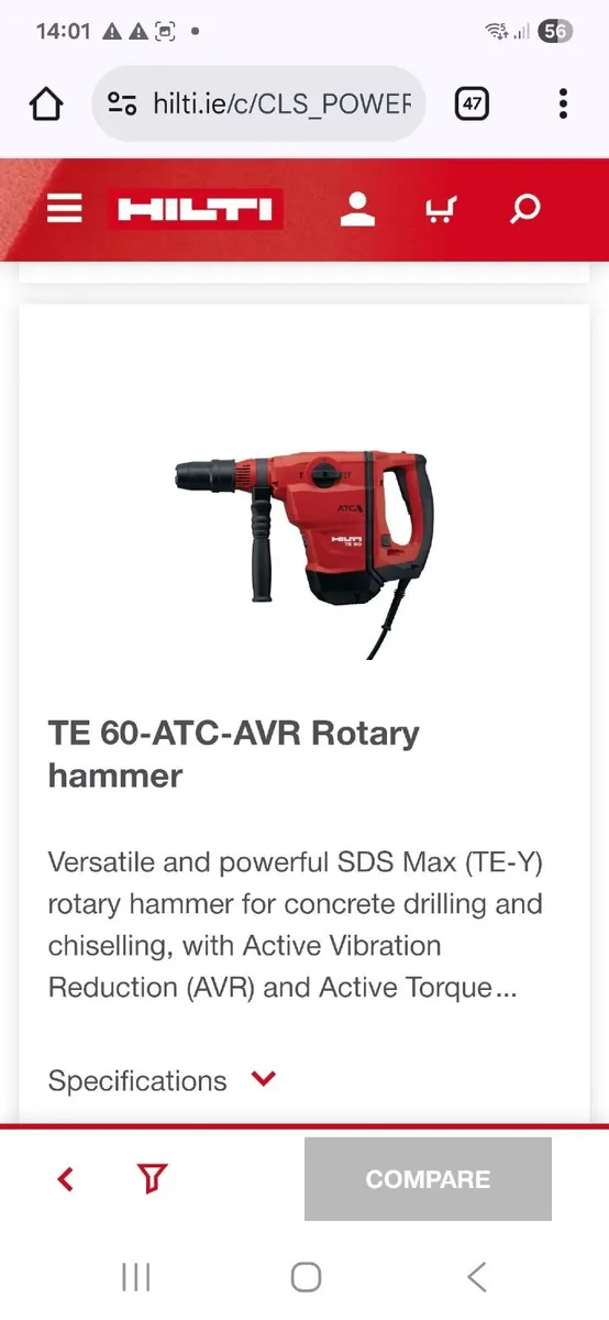 HILTI TE60 DRILL - Image 4