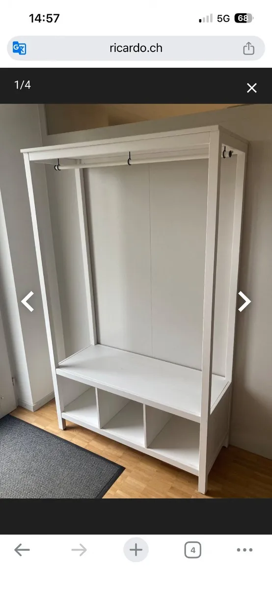 IKEA coat hanger closet with boxes - Image 1