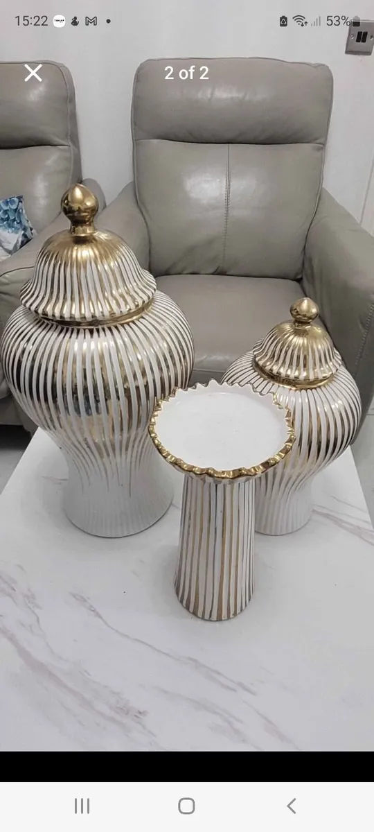 Vase sets with candle vase - Image 1