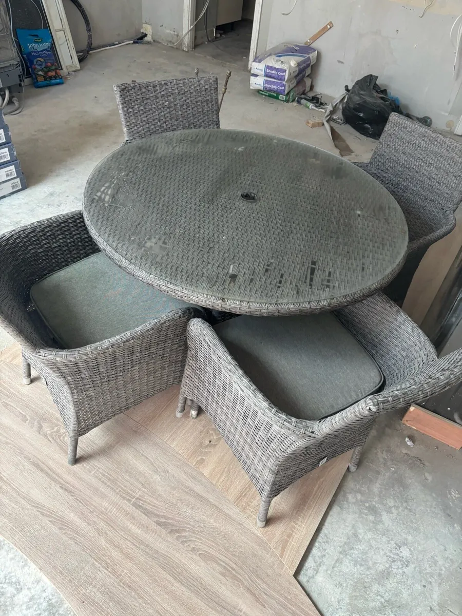 Garden Table, Chairs and Umbrella - Image 1