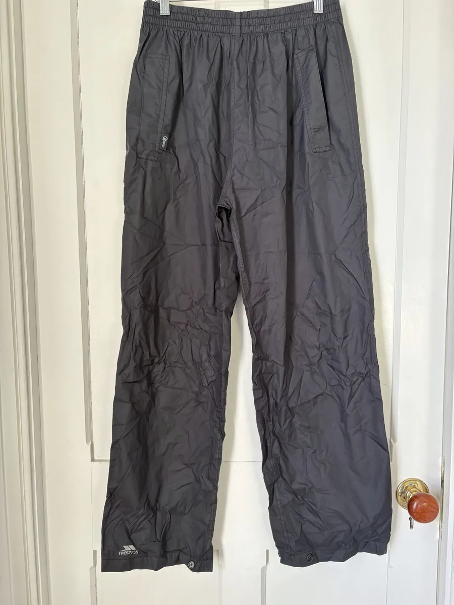 Waterproof trousers, unisex, size L, black - Image 1