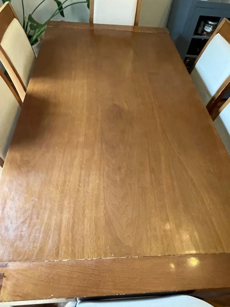 Solid wood Dining room table & 6 matching chairs - Image 2