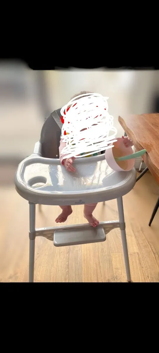 Grey baby high chair