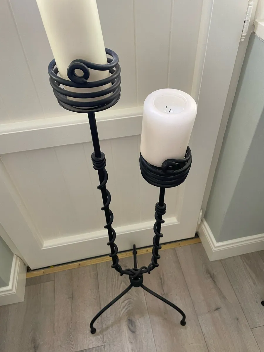 Handmade iron candle stand - Image 1