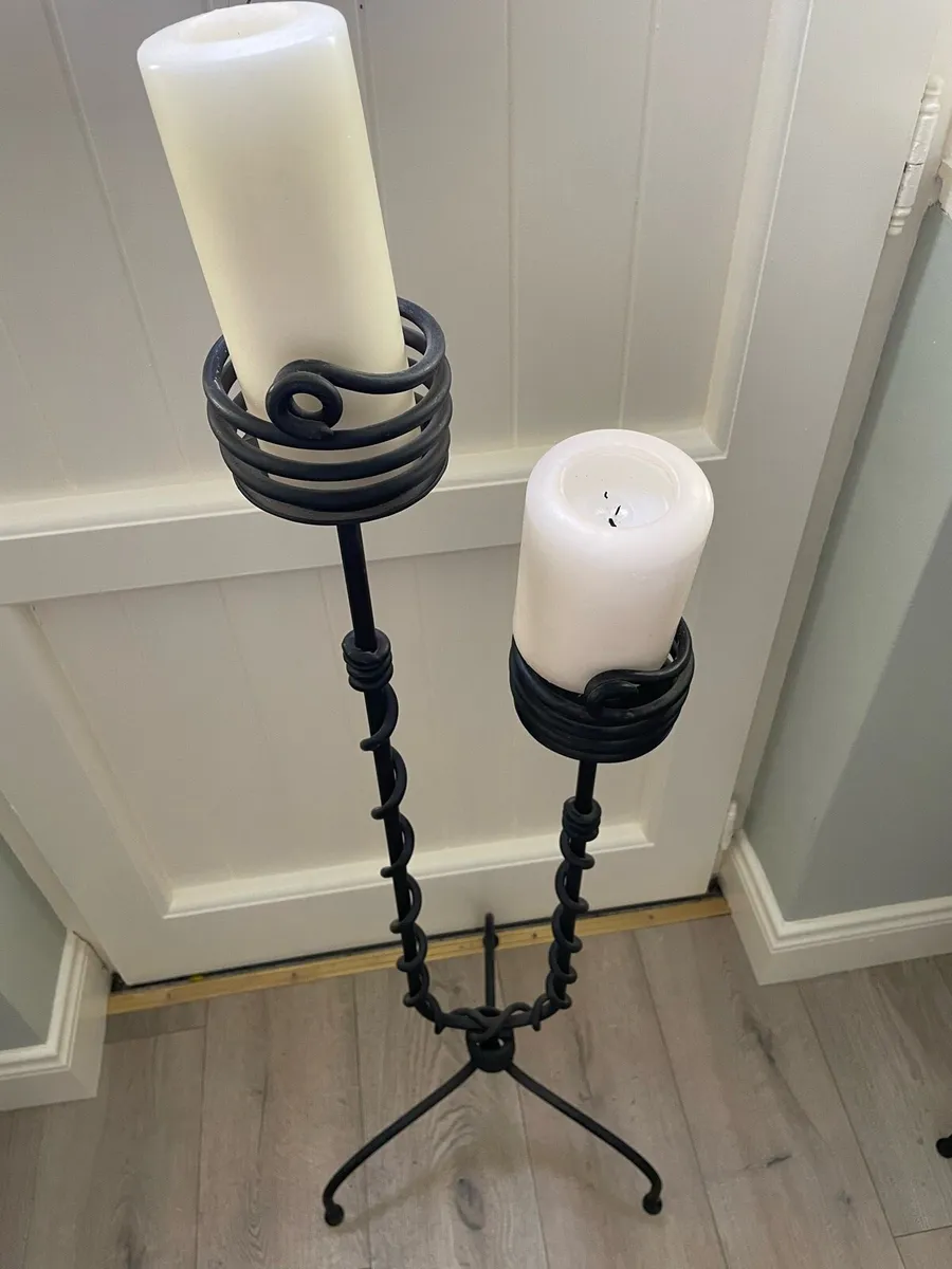 Handmade iron candle stand - Image 2