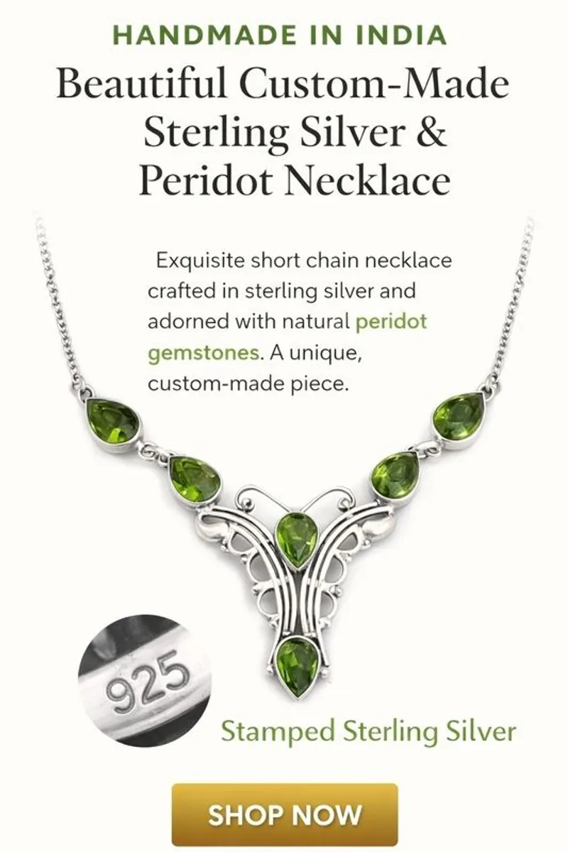 sterling silver peridot - Image 3