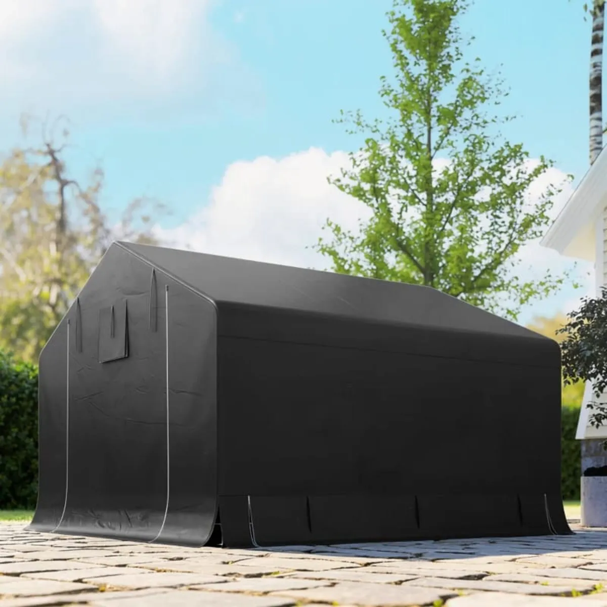 Portable garden shed, bike tent, roll-up zip door, - Image 4