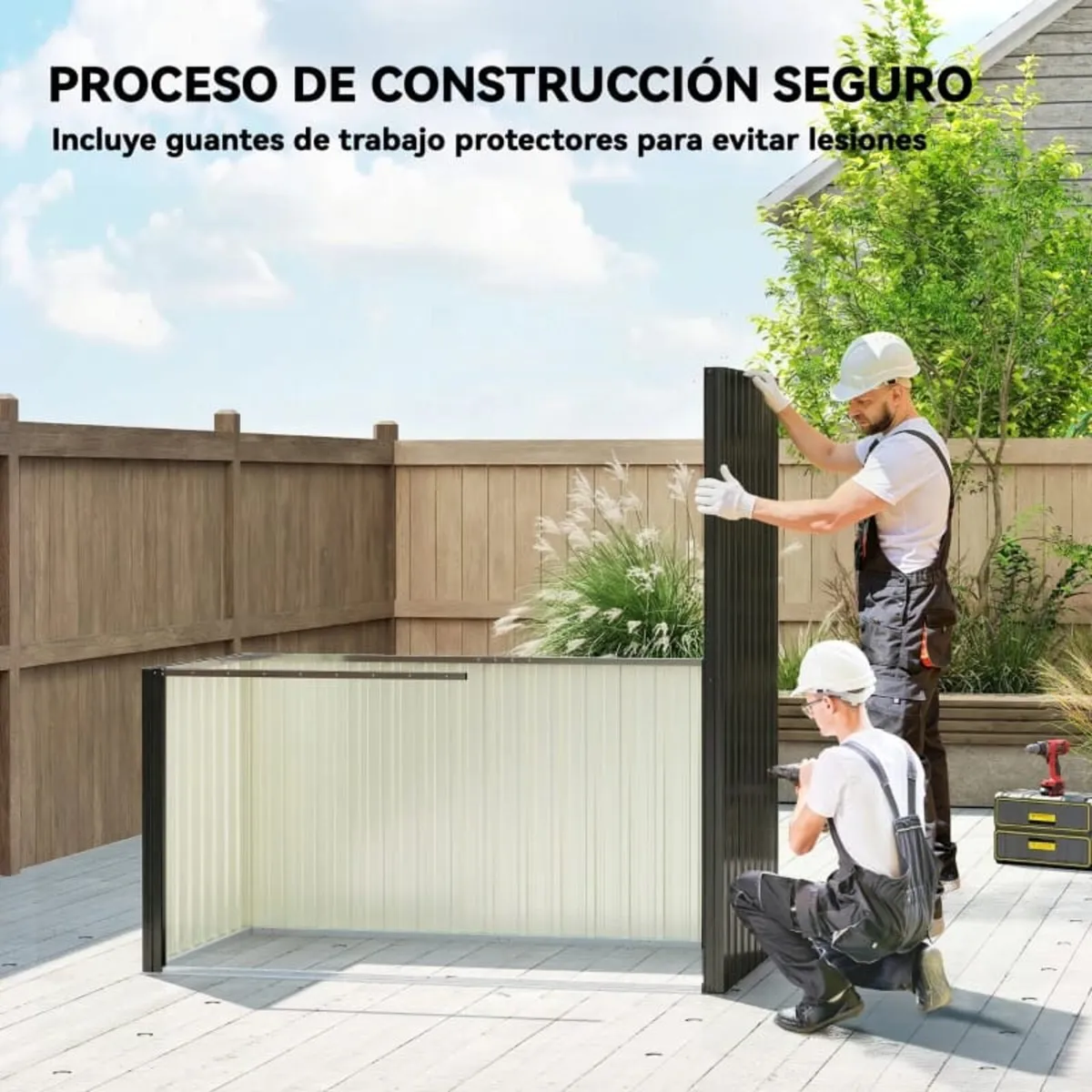 Outdoor Garden Shed 1.37 m² 163x90x179 cm with Lat - Image 3