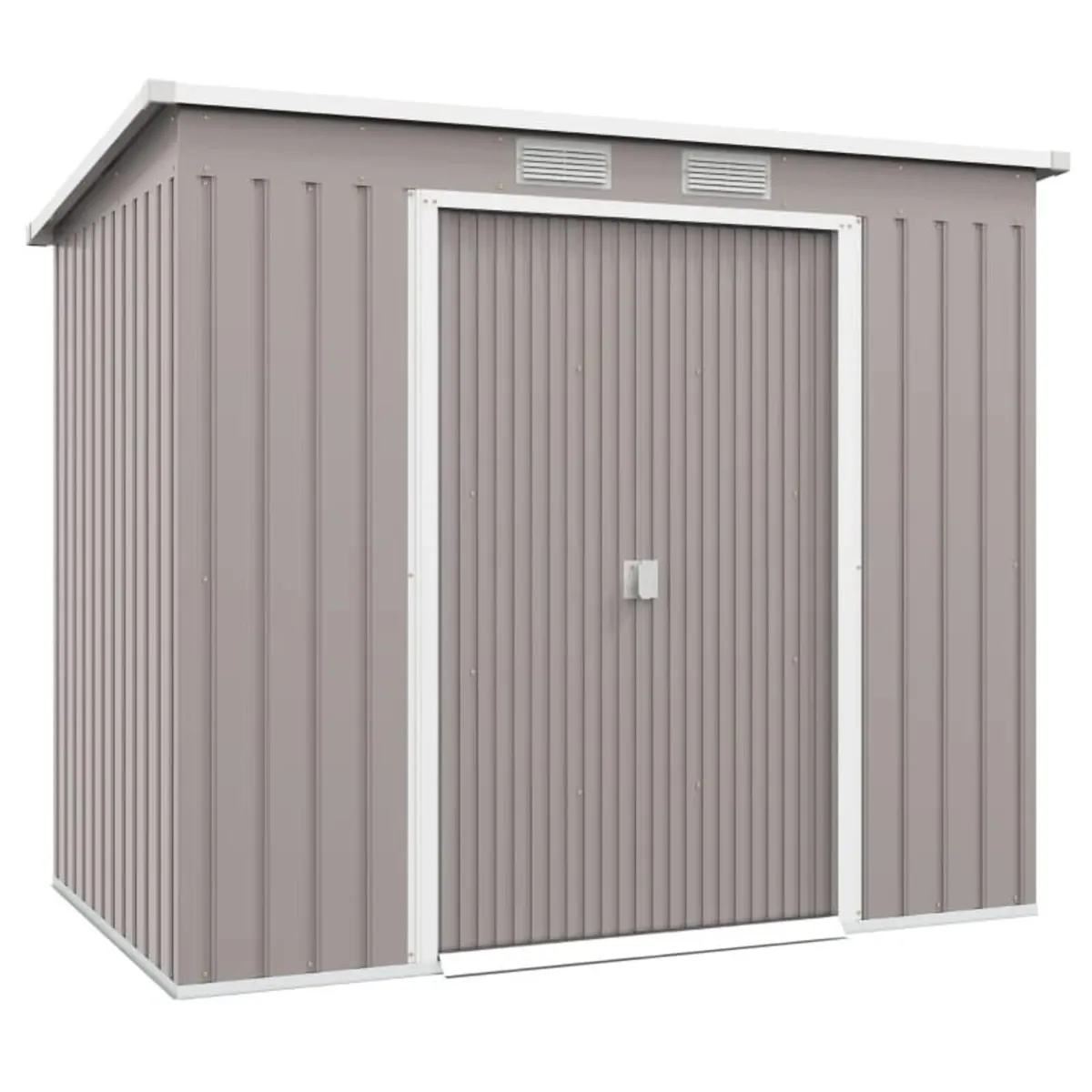 7 x 4ft Galvanised Steel Garden Shed, with Foundat - Image 1