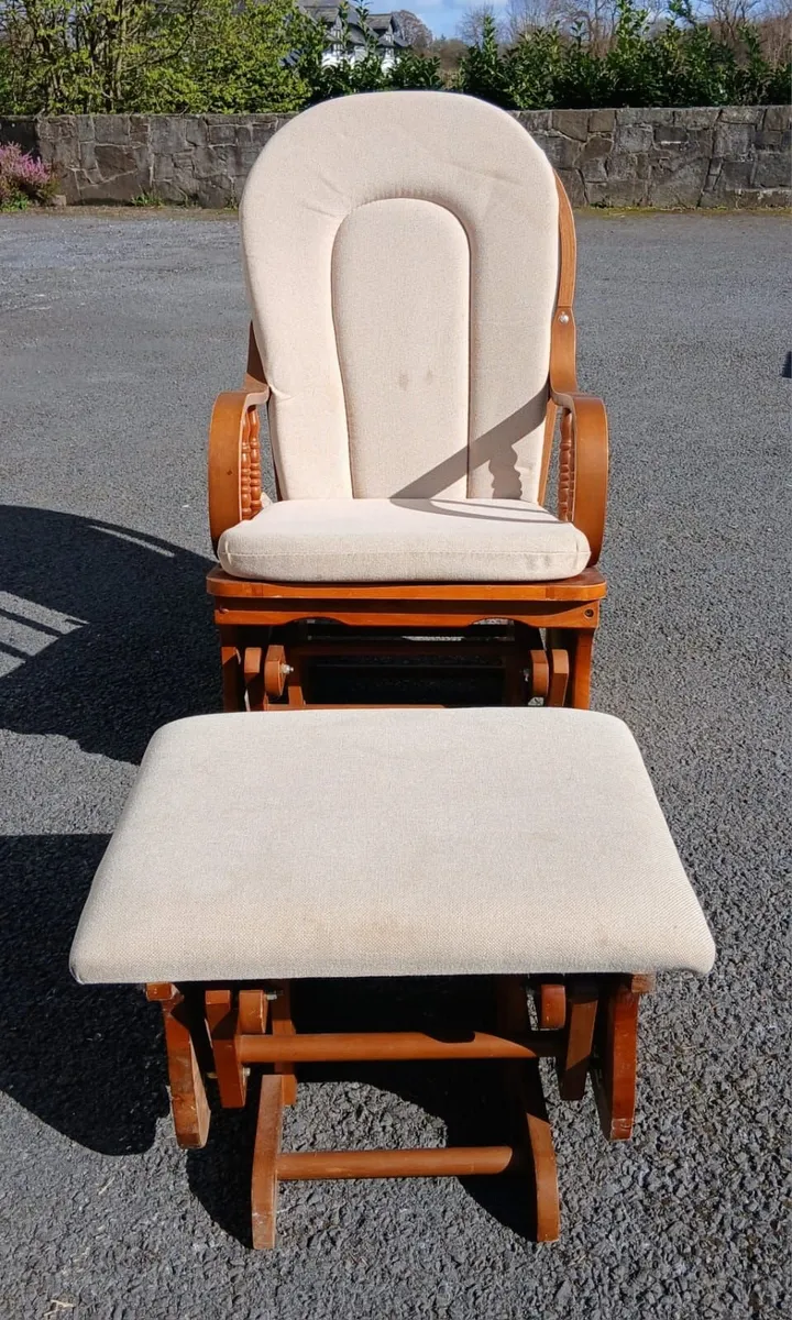 Rocking Chair With Glider Footstool - Image 2