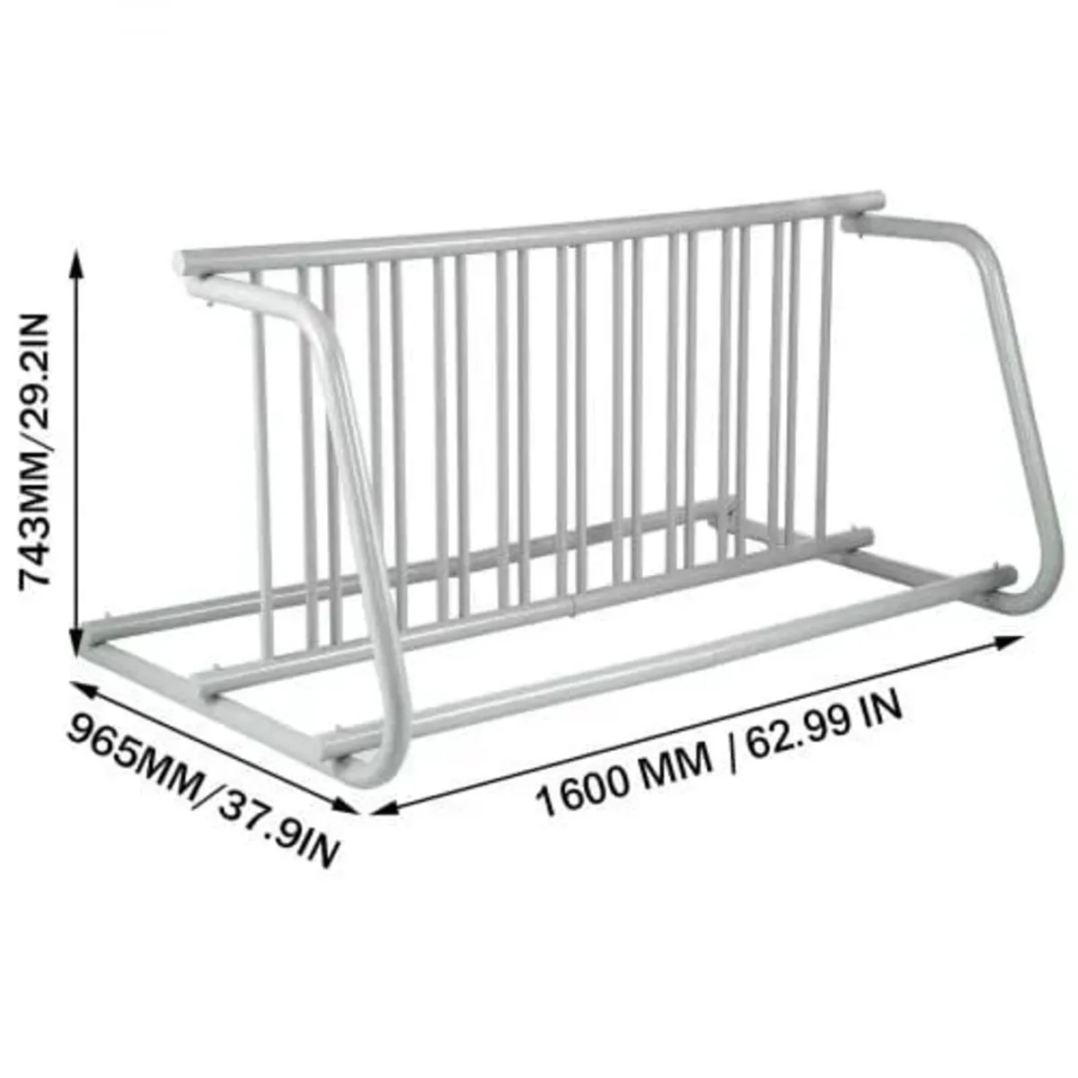 10 Holders Floor Bike Rack, 1.5m Length All-Steel - Image 3