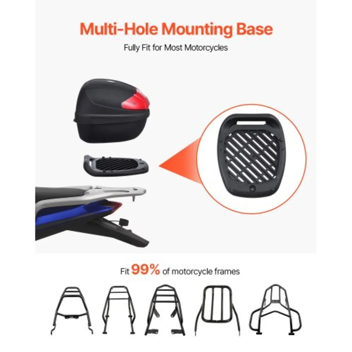 Universal Durable PP Material Motorbike Tail Box w - Image 2