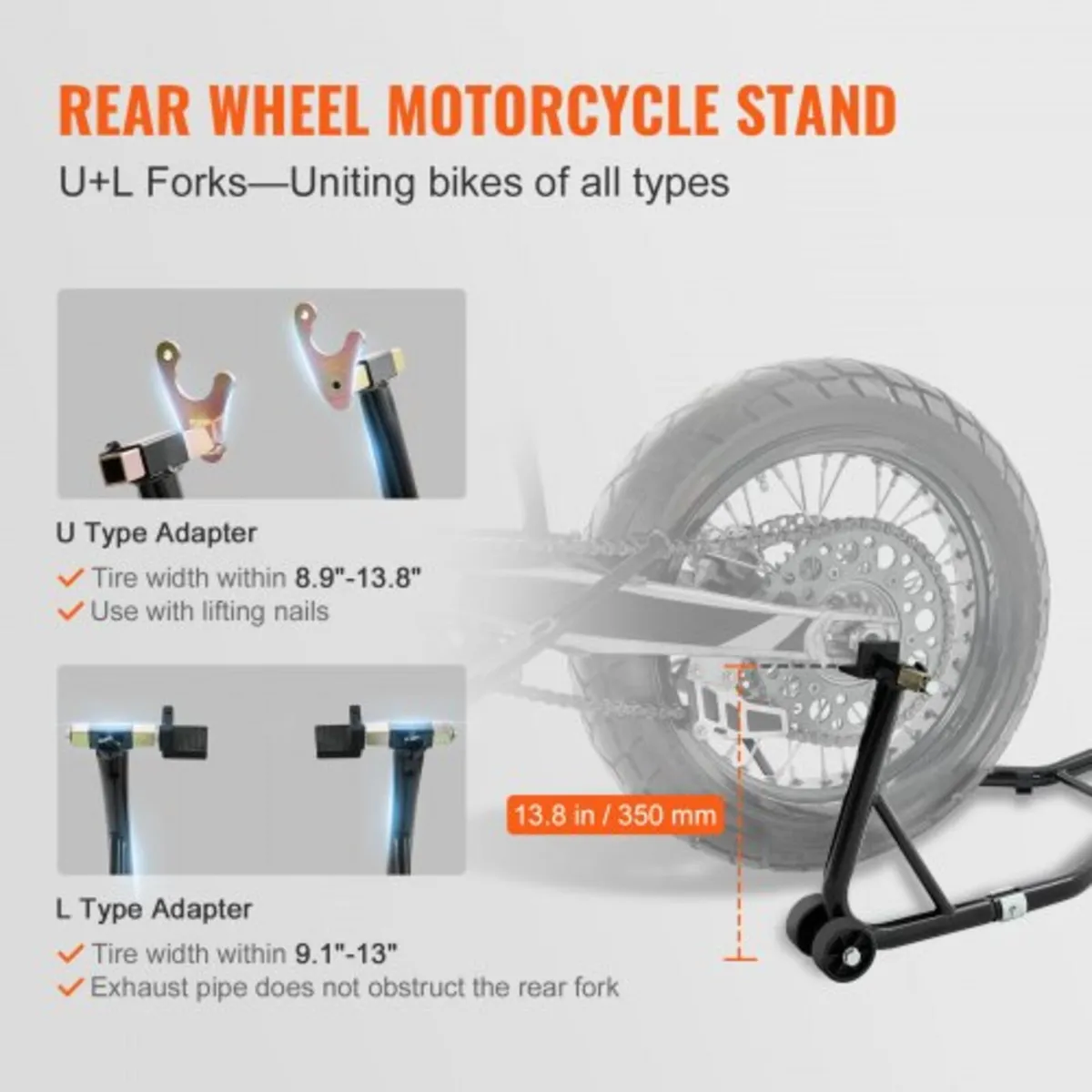 Motorcycle Stand Lift, 0.39 Tons Front Rear Combo - Image 4