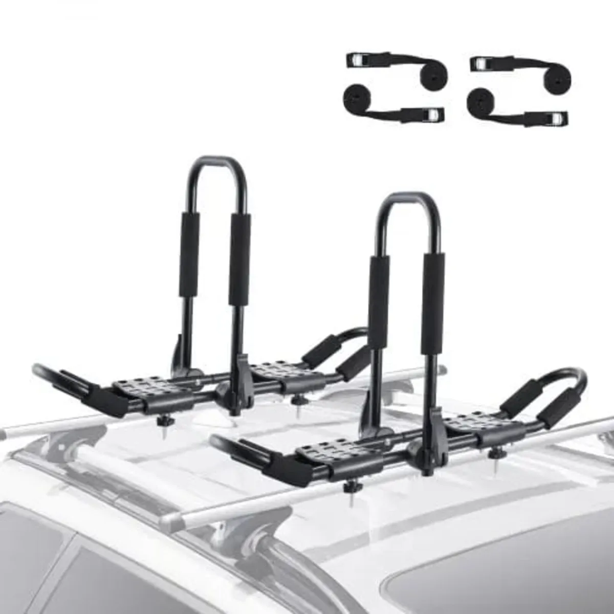 Kayak Roof Rack 1 Pair J-Bar, Soft Roof Rack, Top - Image 1