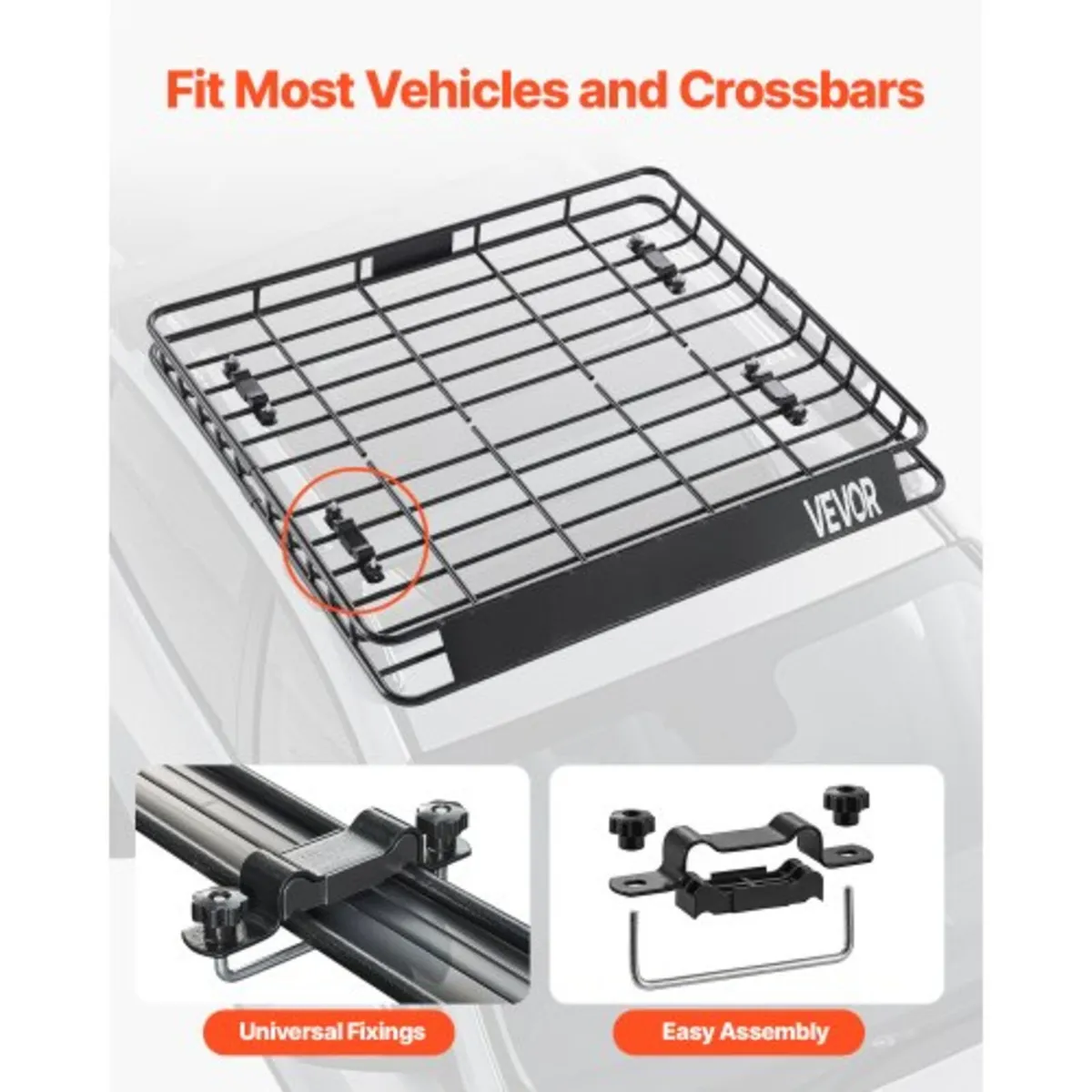 Roof Rack Cargo Carrier, 43 x 50 x 4.1 in, Univers - Image 3