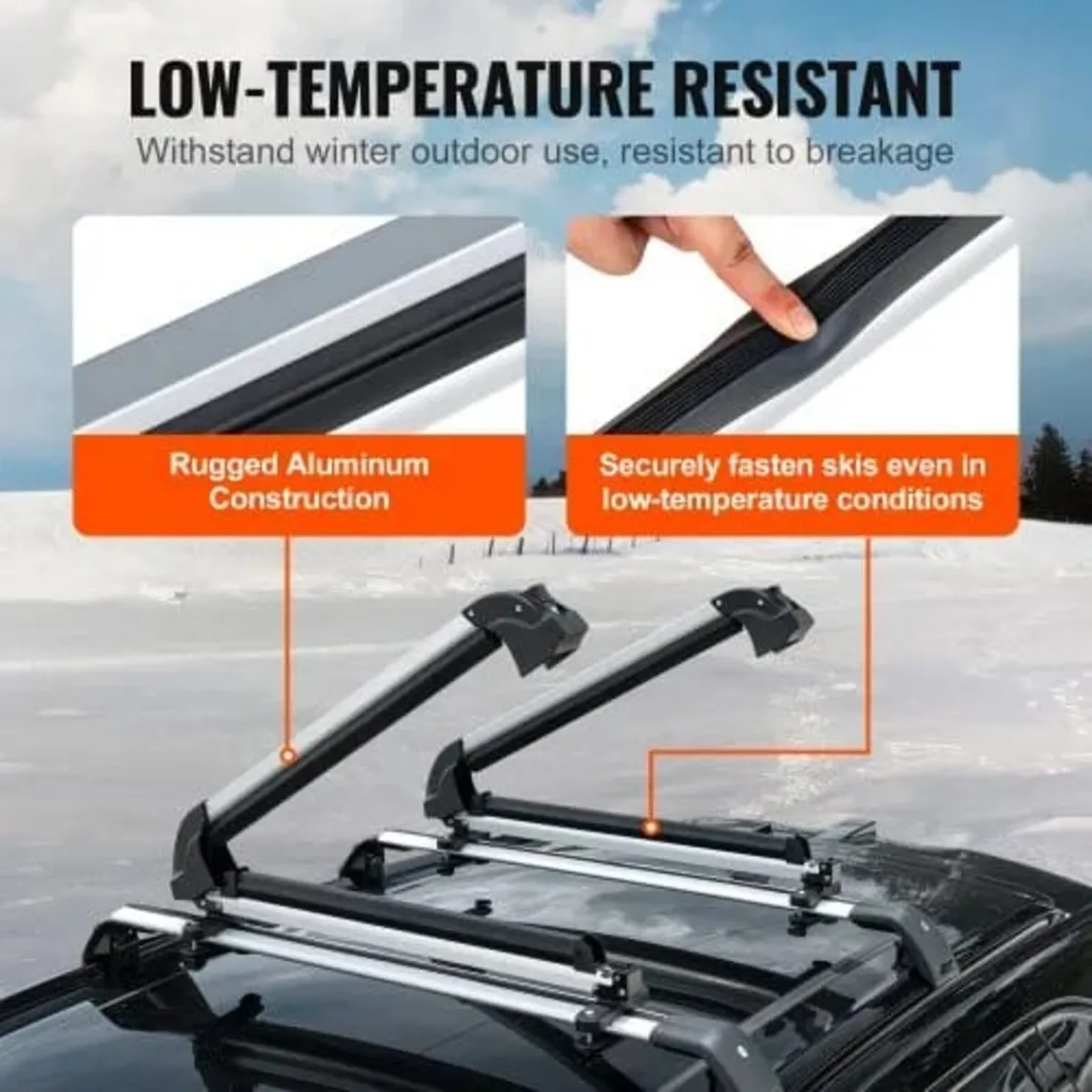 Ski Snowboard Roof Rack 80.5 cm Universal Ski Rack - Image 2