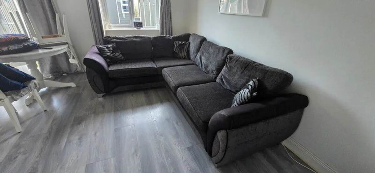 DFS 4 Seat Corner Sofa with Cushions - Image 1