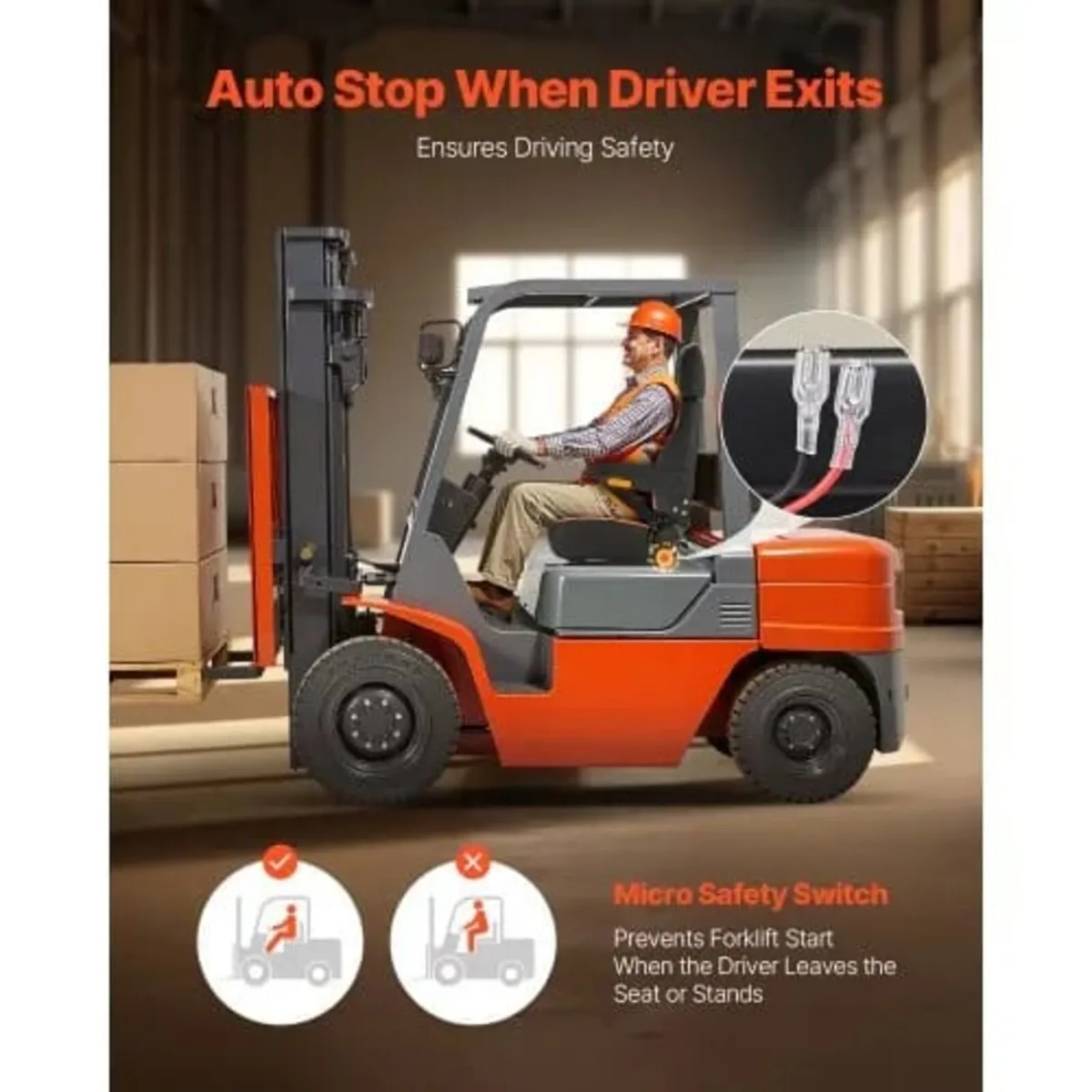 Universal Forklift Seat, Tractor Seat with Adjusta - Image 3