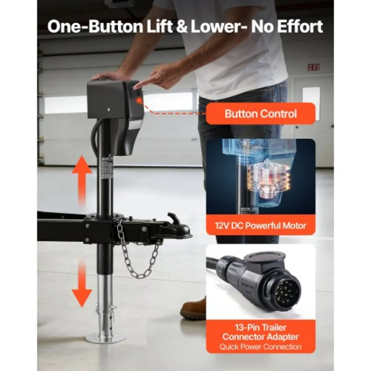 Electric Trailer Jack, 2268 kg Capacity, Electric - Image 4