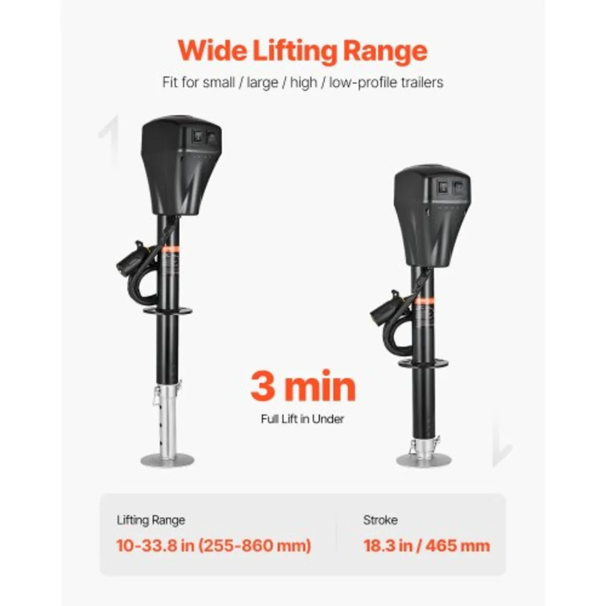 Electric Trailer Jack, 5000 lbs, Heavy Duty RV Ele - Image 4