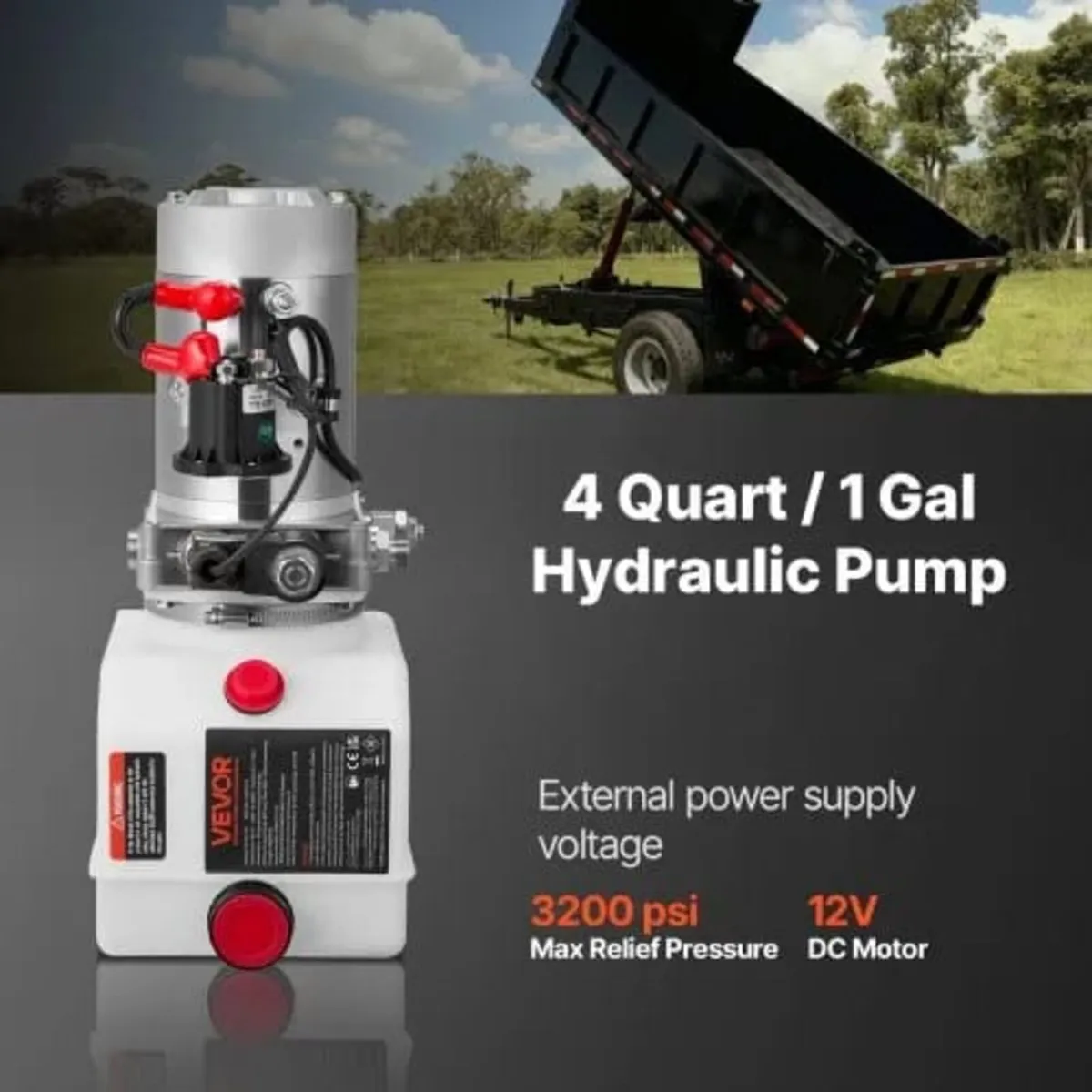 4 L Hydraulic Power Unit, Single Acting Dump Trail - Image 4