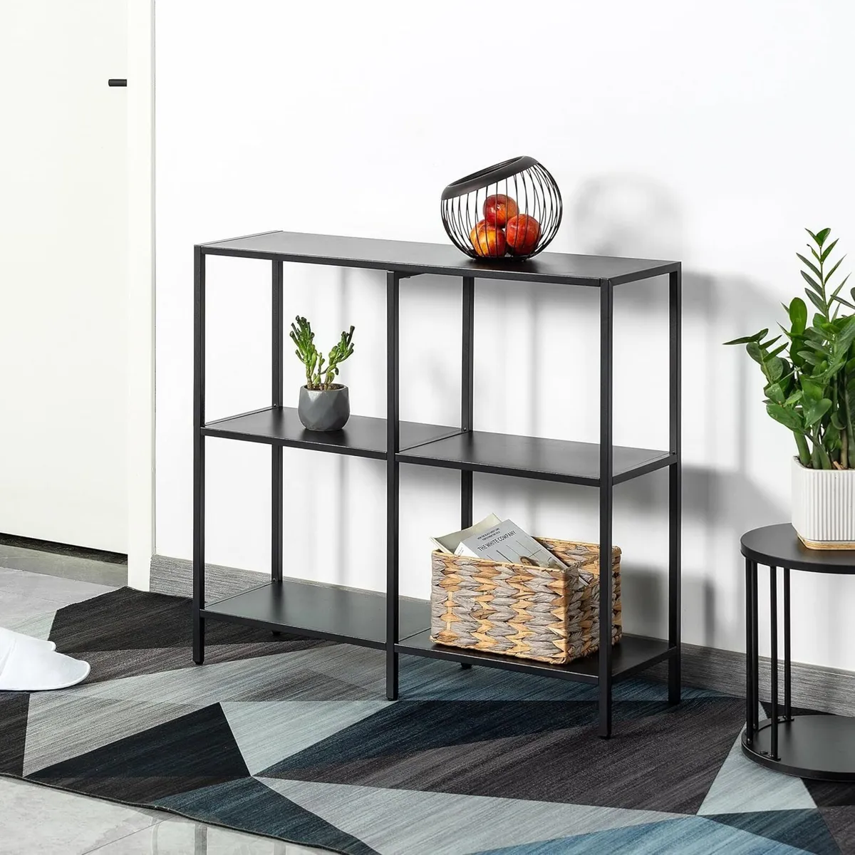 80cm Metal Console Table with 3 Tier Strage - Image 3