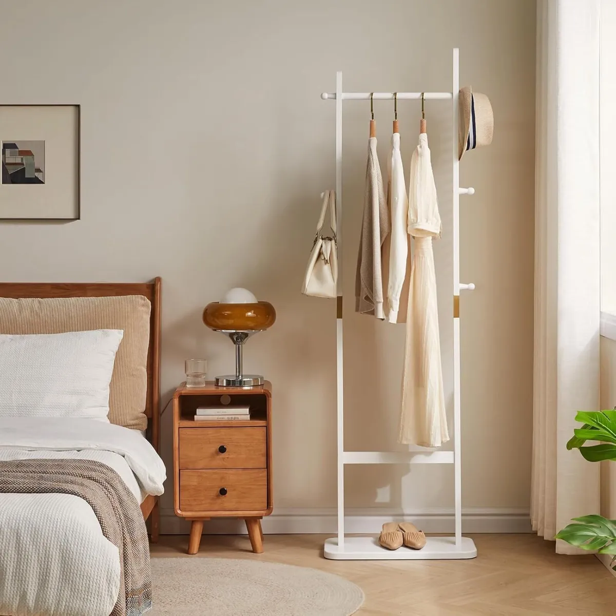 Free Standing Coat Rack 180cm Stand with Rectangle - Image 2