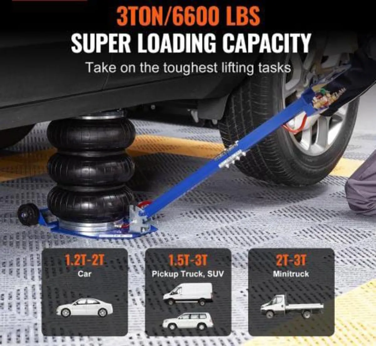 Air Jack, 3 Ton/3000 kg Triple Bag Air Jack, Airba - Image 4