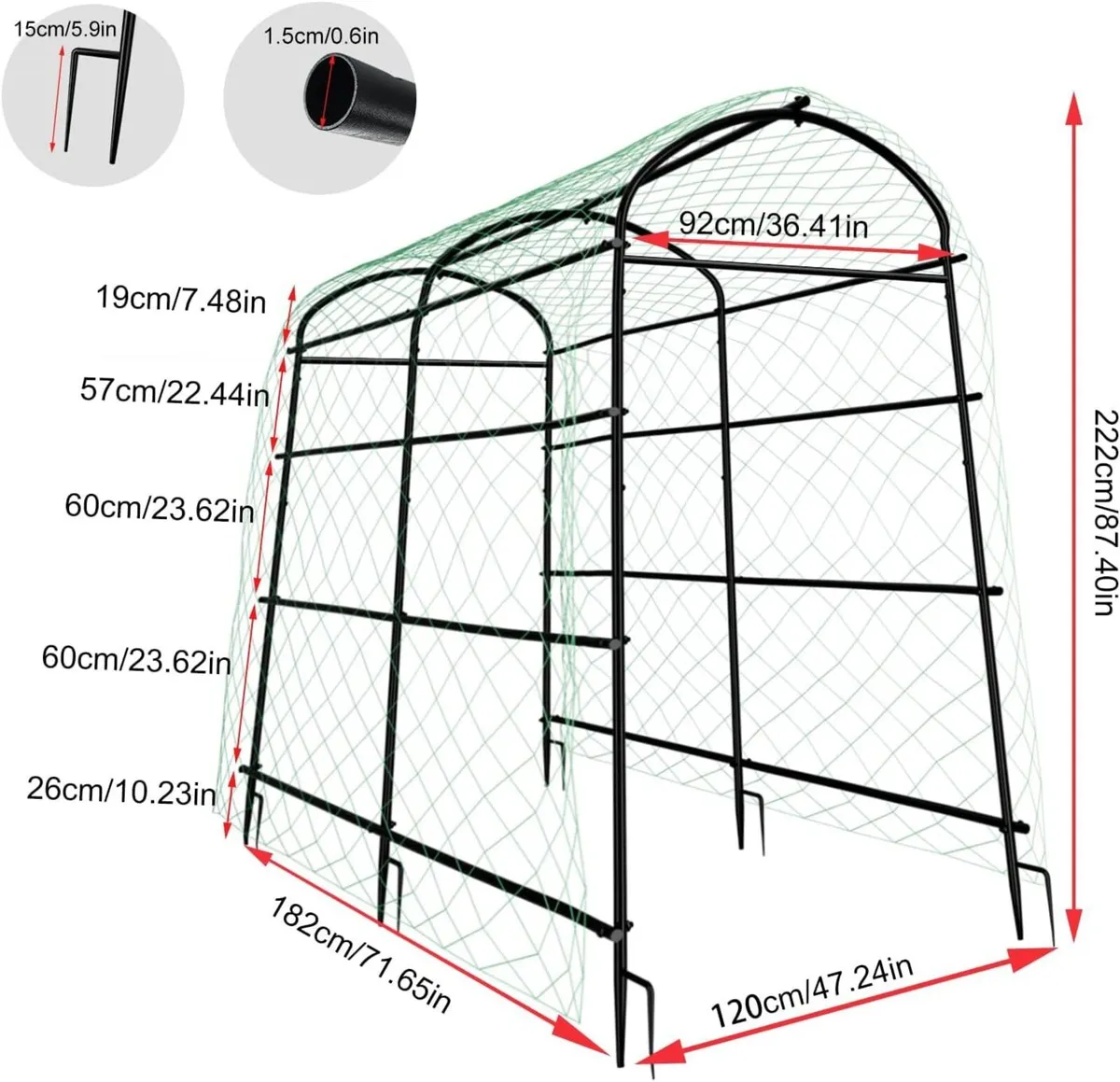 Tall Garden Arch Trellis for Climbing Plants - Image 2