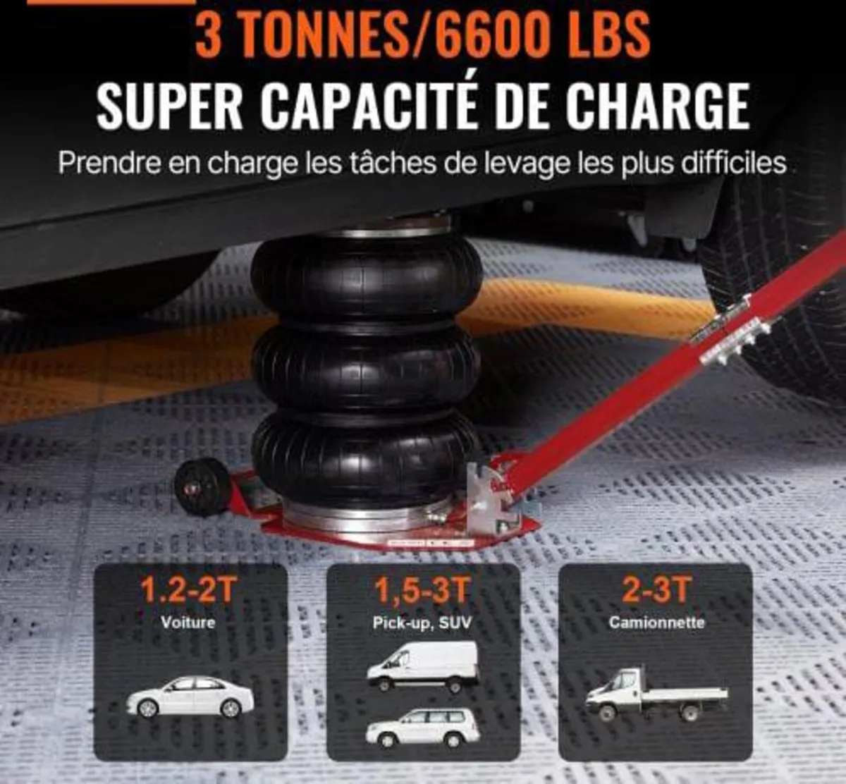 Air Jack, 3 Ton/3000 kg Triple Bag Air Jack, Airba - Image 3