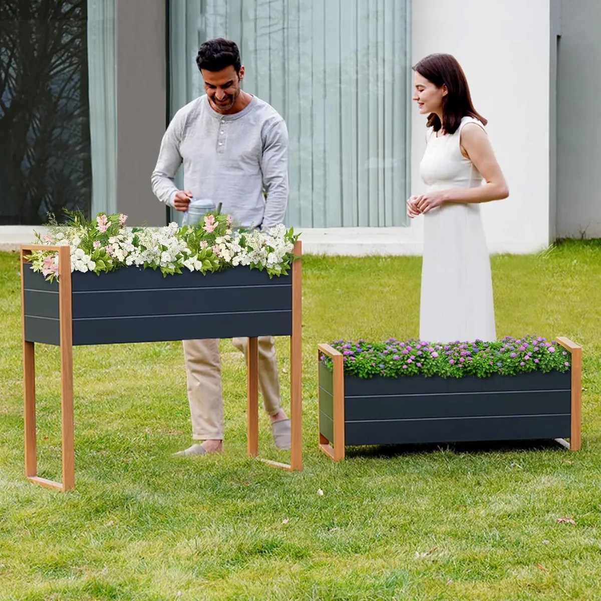 Raised Planter for Garden Bed with Metall - Image 3